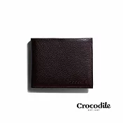 【Crocodile】鱷魚皮件 男生皮夾 Rocky系列 7卡 雙層鈔票 短夾-0103-09905 咖啡色
