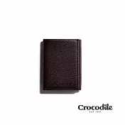 【Crocodile】鱷魚皮件 三折短夾 Rocky系列 6卡夾 短夾-0103-09908 咖啡色