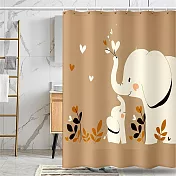 無印風防水浴簾180*180CM  浴簾/拉簾/防水/隔間簾 闔家歡象