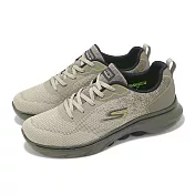 Skechers 健走鞋 Go Walk 7-Ennoble 男鞋 卡其 黑 針織 緩衝 支撐 運動鞋 216555KHK 26cm KHAKI