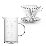 CAFEDE KONA Tritan時光濾杯02組(濾杯+量杯)