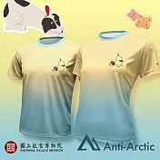 【Anti-Arctic】|短袖T恤 故宮聯名系列 汪汪逗蝶 大人 S 黃藍色漸層