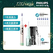 【PHILIPS 飛利浦】官方直營 組合-Sonicare抗敏Pro 鑽石智能音波電動牙刷HX3892/02+沖牙機HX3826/34+送抗敏刷頭6入