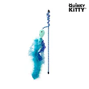 【Quirky Kitty】貓薄荷羽毛逗貓棒(貓/貓玩具/貓草/逗貓/互動玩具) 藍羽獨角鯨