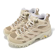 Merrell 登山鞋 Moab 3 Mid WP 女鞋 防水鞋面 拿鐵色 沙色 中筒 越野 郊山 ML038790 23.5cm HAZEL