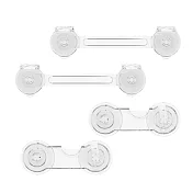 【iSFun】居家安全 抽屜門櫃防夾安全鎖/長款2入+短款2入 透明