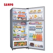 【SAMPO聲寶】580公升極光鈦變頻鋼板雙門冰箱SR-C58D(S9) ✔基本安裝✔舊機回收