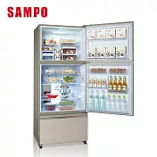 【SAMPO聲寶】530公升變頻三門冰箱 SR-C53GDV(Y3) ✔基本安裝✔舊機回收
