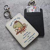 《桐鹿》恐龍先生 皮革卡夾鑰匙圈_ 美好的一天