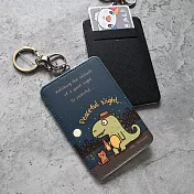 《桐鹿》恐龍先生 皮革卡夾鑰匙圈_ 靜夜