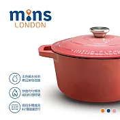 Mins London 琺瑯鑄鐵鍋深鍋 24cm 櫻花粉