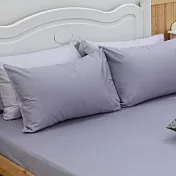 【麗塔寢飾】40支紗精梳棉 美式信封枕套組  銀霞