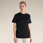 【紐西蘭Icebreaker】女 Tech Lite 圓領短袖上衣(寬鬆版)-150 XS 黑色