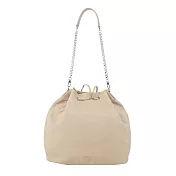 agnes b.金屬LOGO尼龍2用水桶包-大/ 米