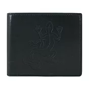 agnes b. 大蜥蜴壓印短夾(含零錢袋)- 黑