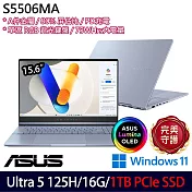 ★硬碟升級★ASUS 華碩 S5506MA-0038B125H 15.6吋 AI效能筆電 (Ultra 5 125H/16G/1TB/W11/2年保)