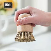 【日本霜山】日式天然劍麻椰棕鍋刷(附304不鏽鋼收納架)
