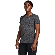 Under Armour 女 Tech Twist V領短T-Shirt-1384227-001 M 灰色