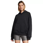 Under Armour 女 Unstoppable Fleece 連帽長袖套頭衫-1387884-001 L 黑色