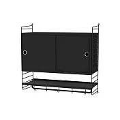 String Furniture Bedroom 室內層架組Ｆ （黑／黑梣木）