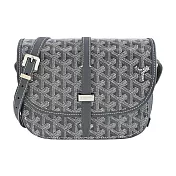 GOYARD BELVEDERE 翻蓋斜背包  小/灰