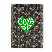 GOYARD MARC防水帆布對開證件卡夾 小/黑棕