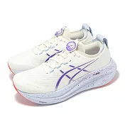 Asics 慢跑鞋 GEL-Nimbus 27 Tokyo 男女鞋 白 紫 東京系列 緩震 厚底 運動鞋 亞瑟士 1011C120500 25cm CREAM/EDO PURPLE