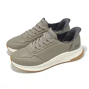 Skechers 懶人鞋 Bobs Squad 4 Slip-Ins 寬楦 男鞋 棕 灰 緩衝 厚底 懶人鞋 118424WTPE 26.5cm TAUPE