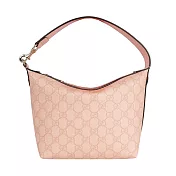 GUCCI Ophidia GG 塗層帆布迷你肩背包/手提包 (灰粉色)