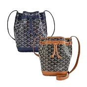 GOYARD PEFLOT 經典塗料帆布束繩水桶包-任選色 小/黑棕