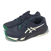 Asics 網球鞋 GEL-Resolution X 2E 寬楦 男鞋 藍米 亞洲大師賽 支撐 緩衝 亞瑟士 1041A487400 25cm MIDNIGHT/CREAM
