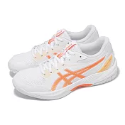 Asics 排球鞋 GEL-Task 4 女鞋 白 橘 緩衝 支撐 室內運動 羽排鞋 亞瑟士 1072A106103 23cm WHITE/VIVID CORAL