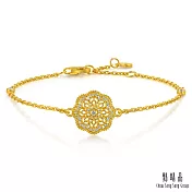 【點睛品】財納八方 鑽石黃金手鍊