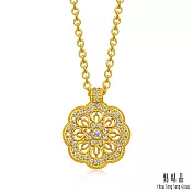 【點睛品】財納八方 鑽石黃金項鍊 (小)