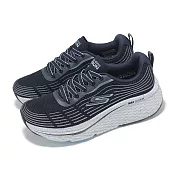 Skechers 慢跑鞋 Max Cushioning Elite 2.0-Lustrous 女鞋 藍 銀 回彈 厚底 129605NVSL 24cm NAVY/SILVER