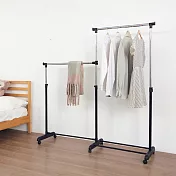 【H&R安室家】雙桿可收合衣桿 曬衣架 掛衣架 HG62J