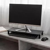 【H&R安室家】省空間桌上螢幕架 鍵盤收納架 OA127 白色