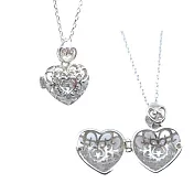 2.84g。可打開的愛心雕紋簍空吊墜.925純銀墜子墜飾.單墜價格