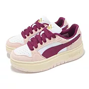 Puma 休閒鞋 Rebound Femme Low Memoires 女鞋 白 粉紅 復古 緩震 厚底增高 40351202 24.5cm WHITE/PINK