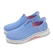Skechers 休閒鞋 Go Walk 7 Slip-Ins 女鞋 紫 粉紅 健走 緩震 套入式 125222PRPK 23cm PURPLE/PINK
