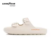 【Goodyear 固特異】雲朵糖 女款輕量雙絆帶拖鞋 / GAWL52741 JP22 米色