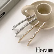 【Hera 赫拉】網紅豔麗一字珍珠瀏海夾 HPC14 金色一對