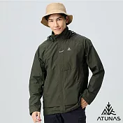 【ATUNAS 歐都納】男款綠森林防水透氣輕量風衣外套/大尺碼A1GAGZ01M- M 橄綠