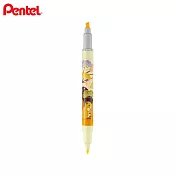 PENTEL限量秋炳系列 雙頭螢光筆  松鼠採果
