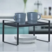 【H&R安室家】台製廚房可堆疊桌面置物架 收納架 KC73 白色