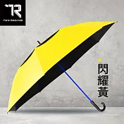 【TDN】全球極大自動直傘 挺力巨型彎把超大商務傘(通風傘防風防曬晴雨傘迎賓傘高爾夫球傘A7648J) 閃耀黃