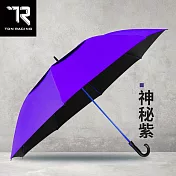 【TDN】全球極大自動直傘 挺力巨型彎把超大商務傘(通風傘防風防曬晴雨傘迎賓傘高爾夫球傘A7648J) 神秘紫