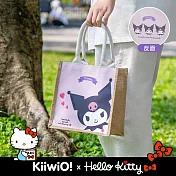 三麗鷗 x Kiiwi O! 聯名款.萌萌大臉系列雙面棉麻手提袋 酷洛米