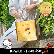 三麗鷗 x Kiiwi O! 聯名款.萌萌大臉系列雙面棉麻手提袋 布丁狗