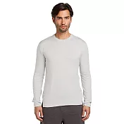 【紐西蘭Icebreaker】男 ACE MerinoFine™ 細緻羊毛圓領長袖上衣(17.5微米)-150 S 米灰